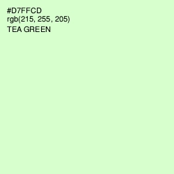 #D7FFCD - Tea Green Color Image